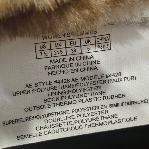 American Eagle Women Size 7.5M US Lug Sole Fake Fur Lined Black Combat Boots New - Picture 7 of 9